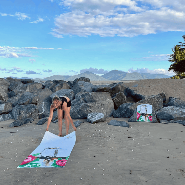 Sand Free Beach Towel - King of the Bush from Daisy Emily Art - Dropbear Outdoors
