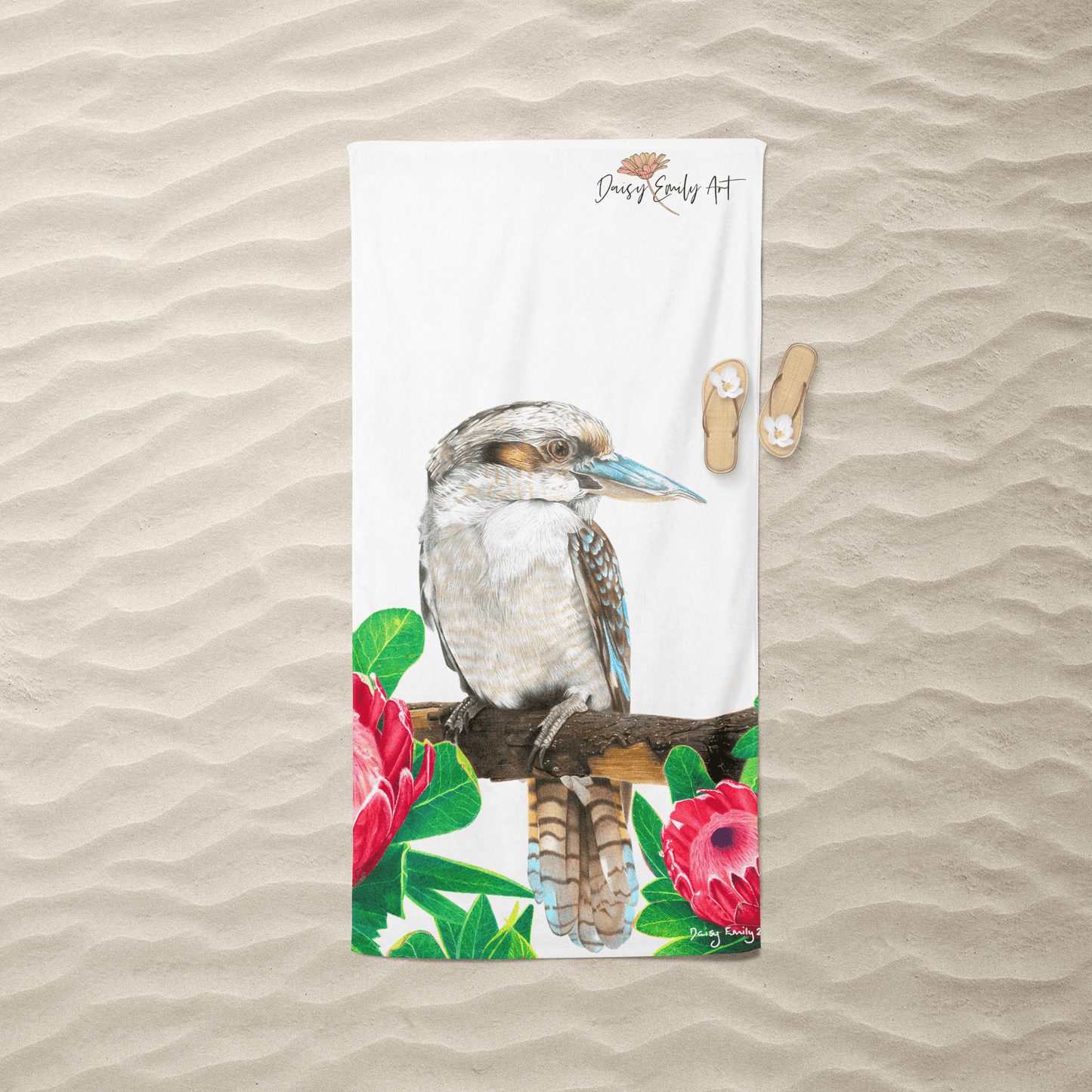 Sand Free Beach Towel - King of the Bush from Daisy Emily Art - Dropbear Outdoors